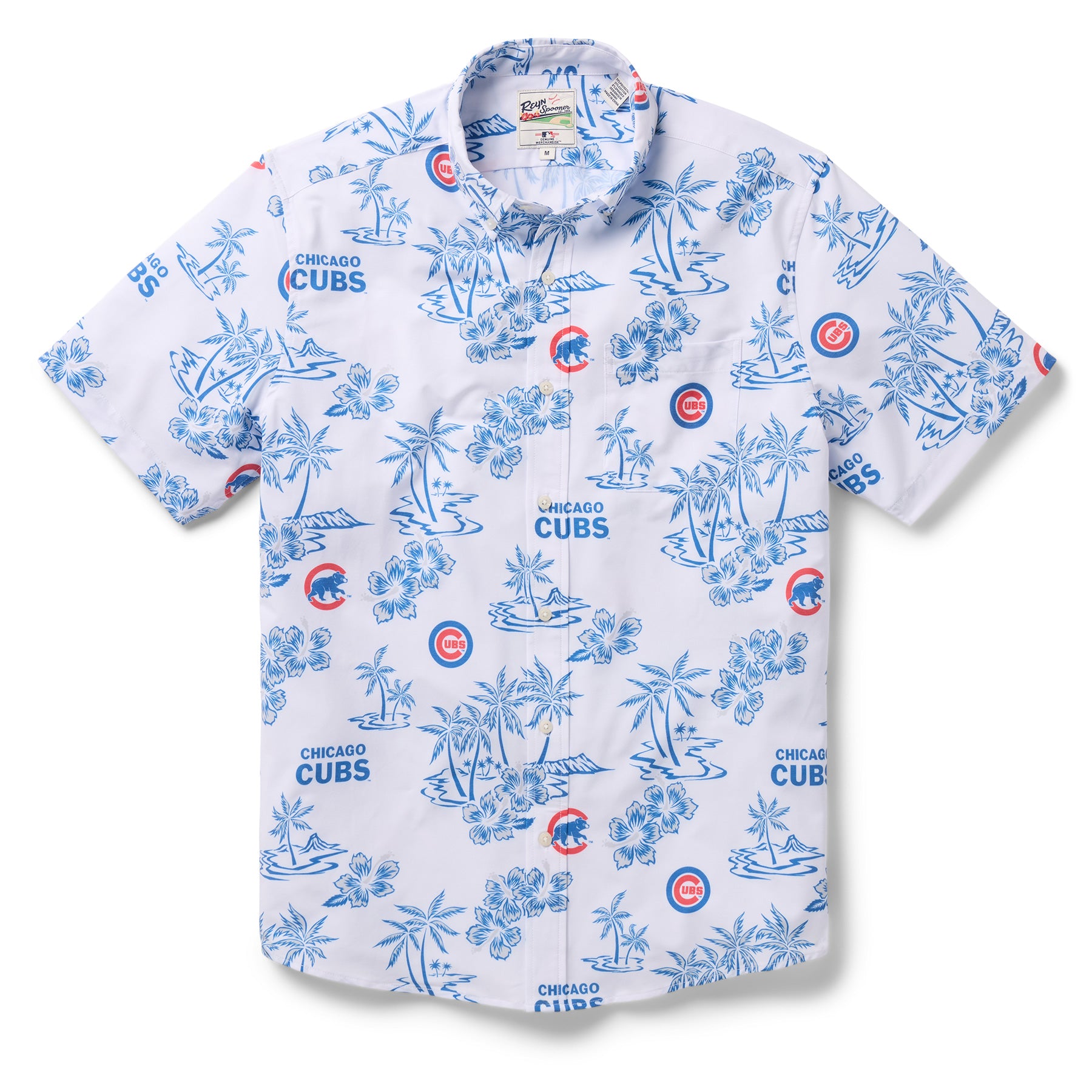 Reyn Spooner MLB® CHICAGO CUBS GAME DAY PERFORMANCE ALOHA SHIRT in WHITE