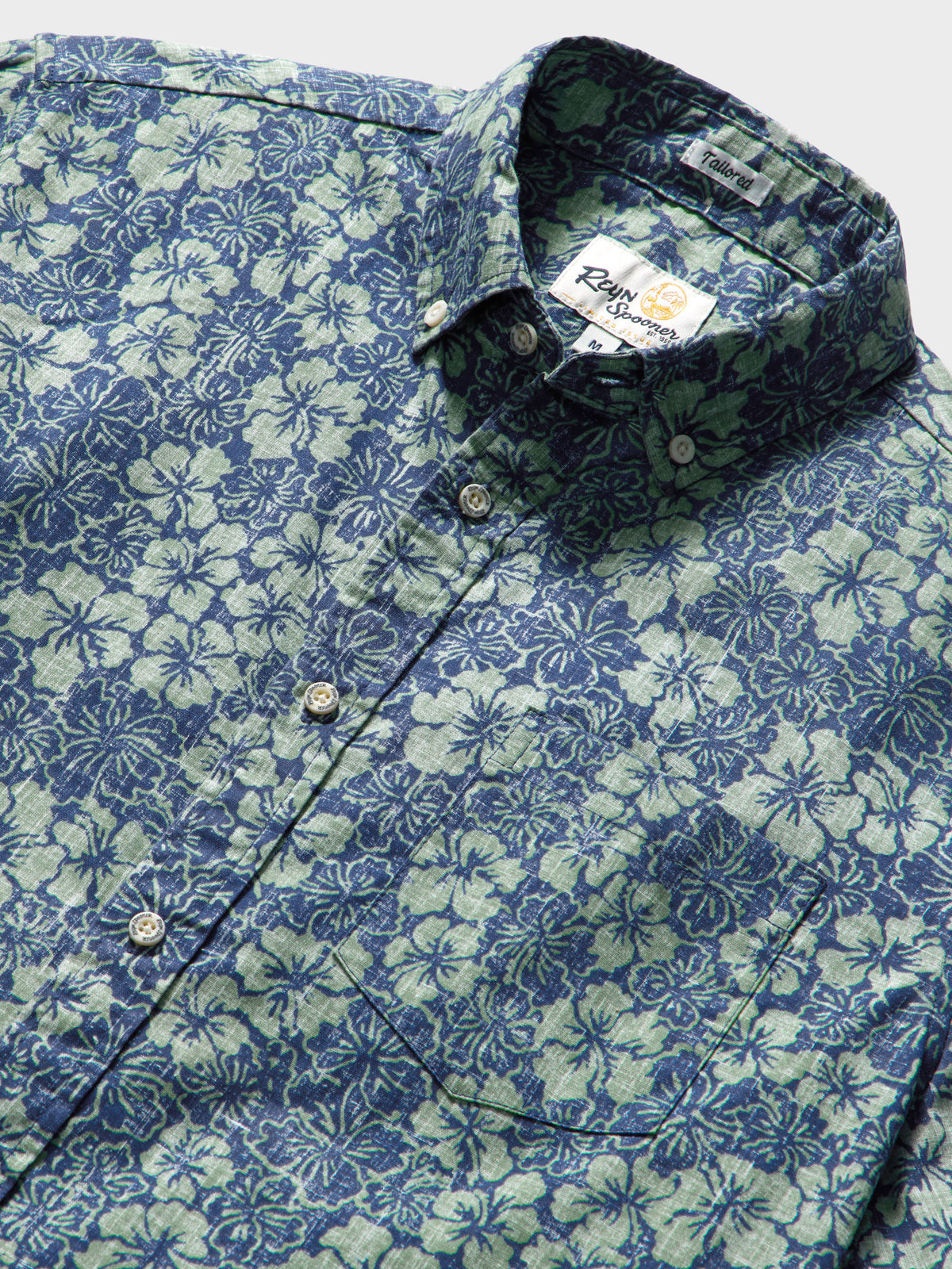 Reyn Spooner BISCUS BOUNTY TAILORED in BLUE
