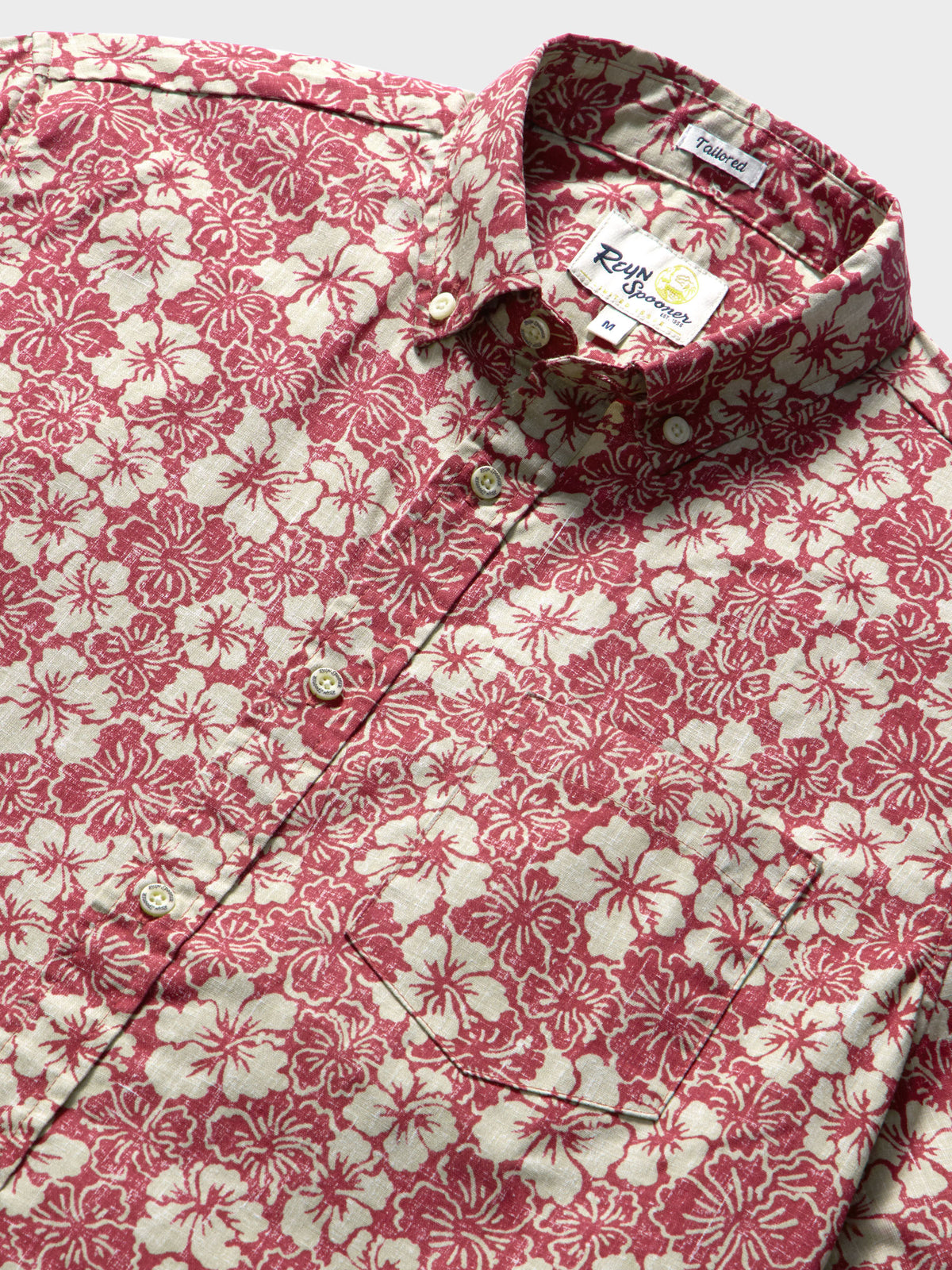 Reyn Spooner BISCUS BOUNTY TAILORED in EARTH RED