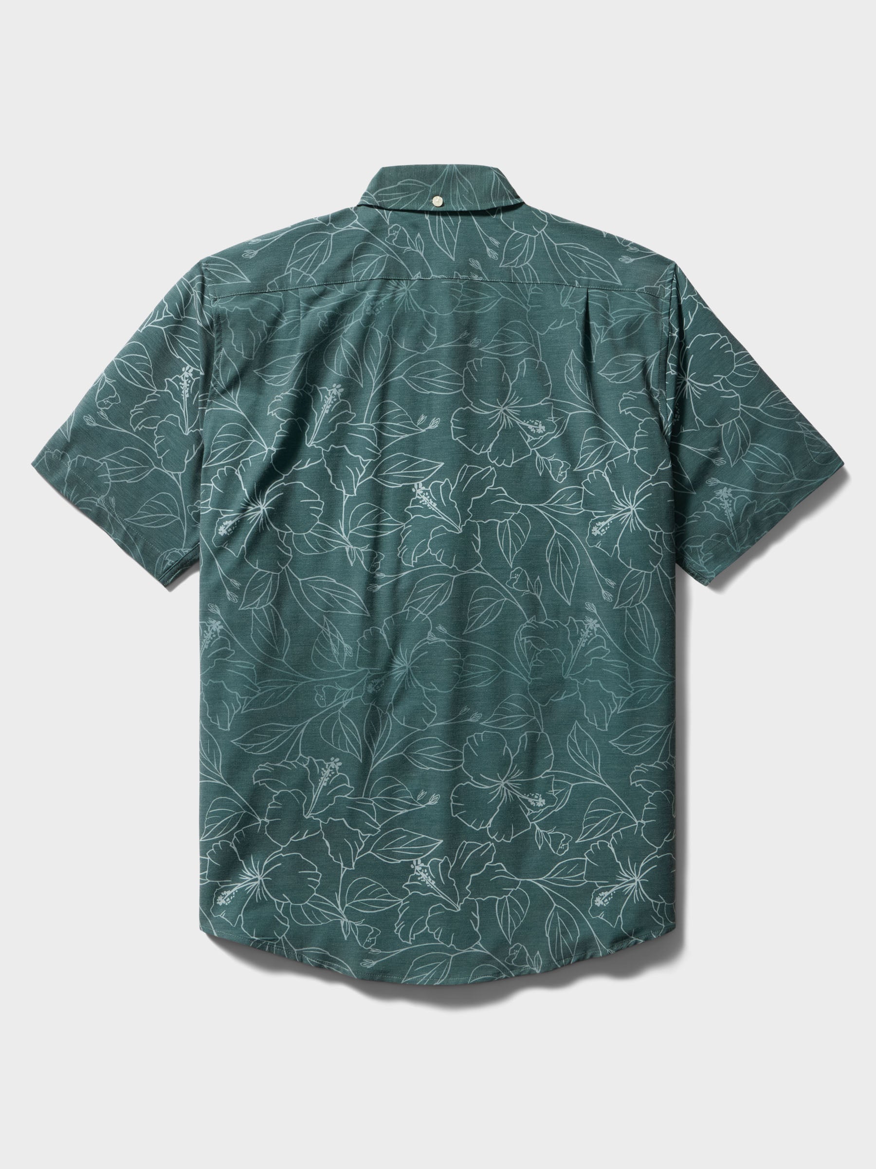 Reyn Spooner BIG BLOOMS PERFORMANCE ALOHA SHIRT in Bistro Green