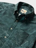 Reyn Spooner BIG BLOOMS PERFORMANCE ALOHA SHIRT in Bistro Green