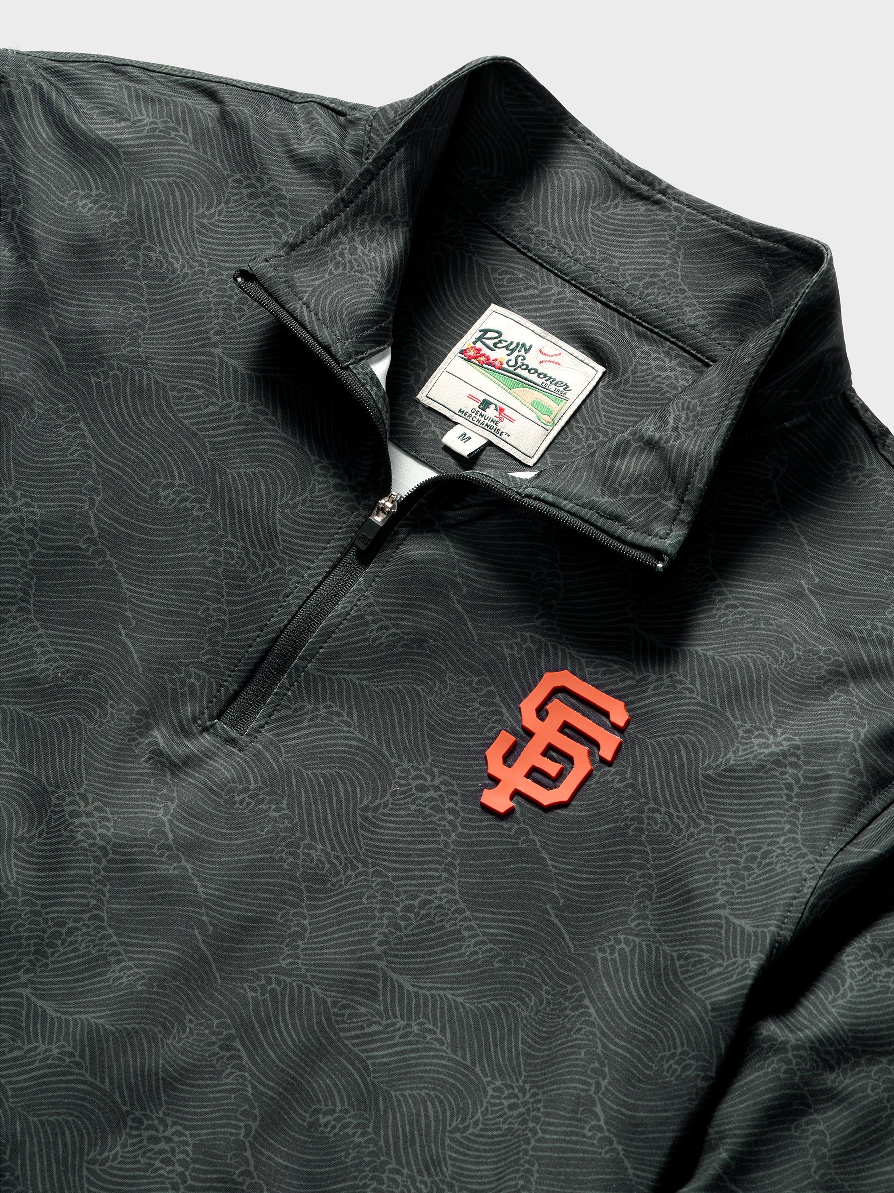 Reyn Spooner MLB® SAN FRANCISCO GIANTS QUARTER ZIP in MOLOKAI CHANNEL - BLACK
