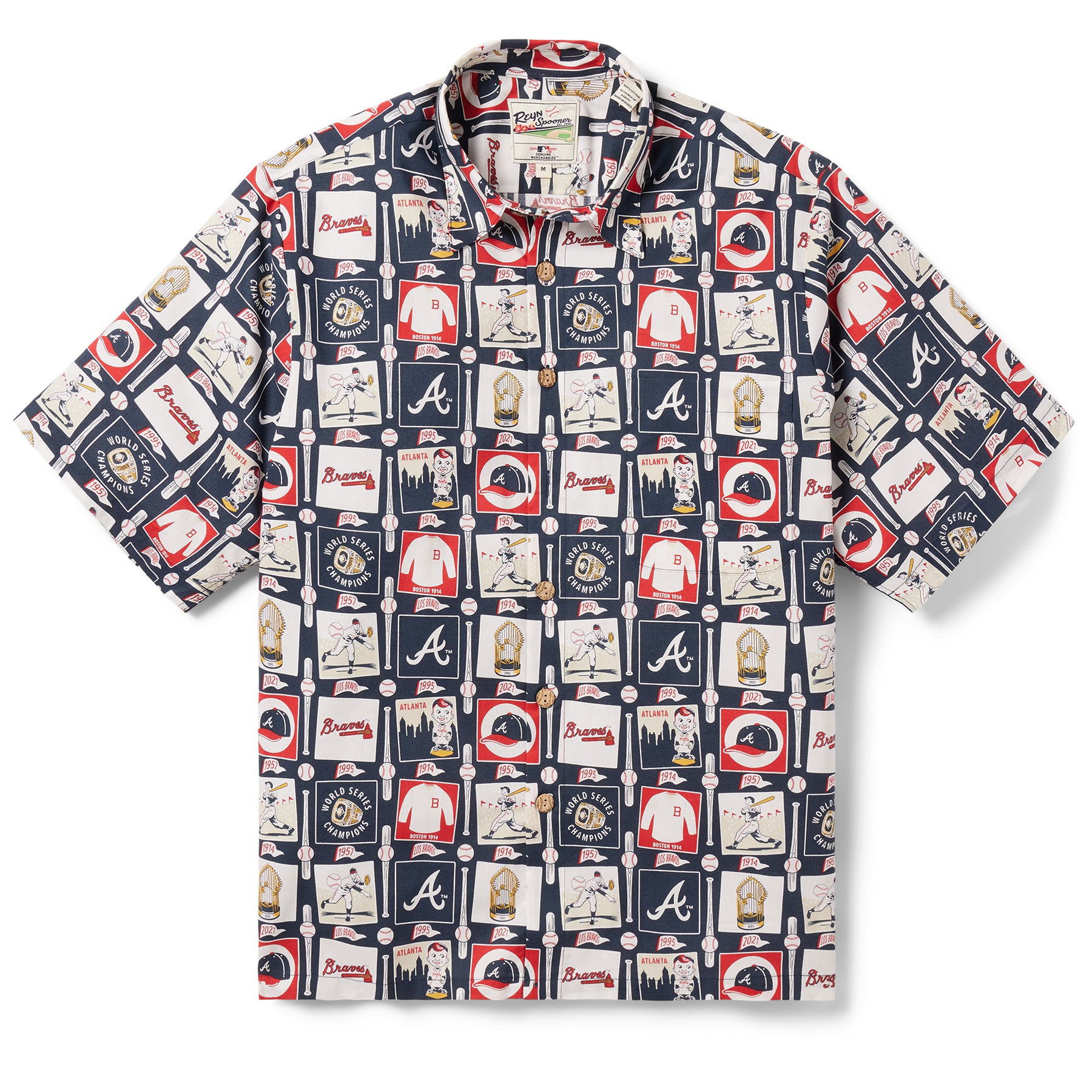 バッタ　新品‼️reyn spooner水陸両用 上下セット MLB® ATLANTA BRAVES CHAMPIONSHIP SCENIC – Reyn Spooner