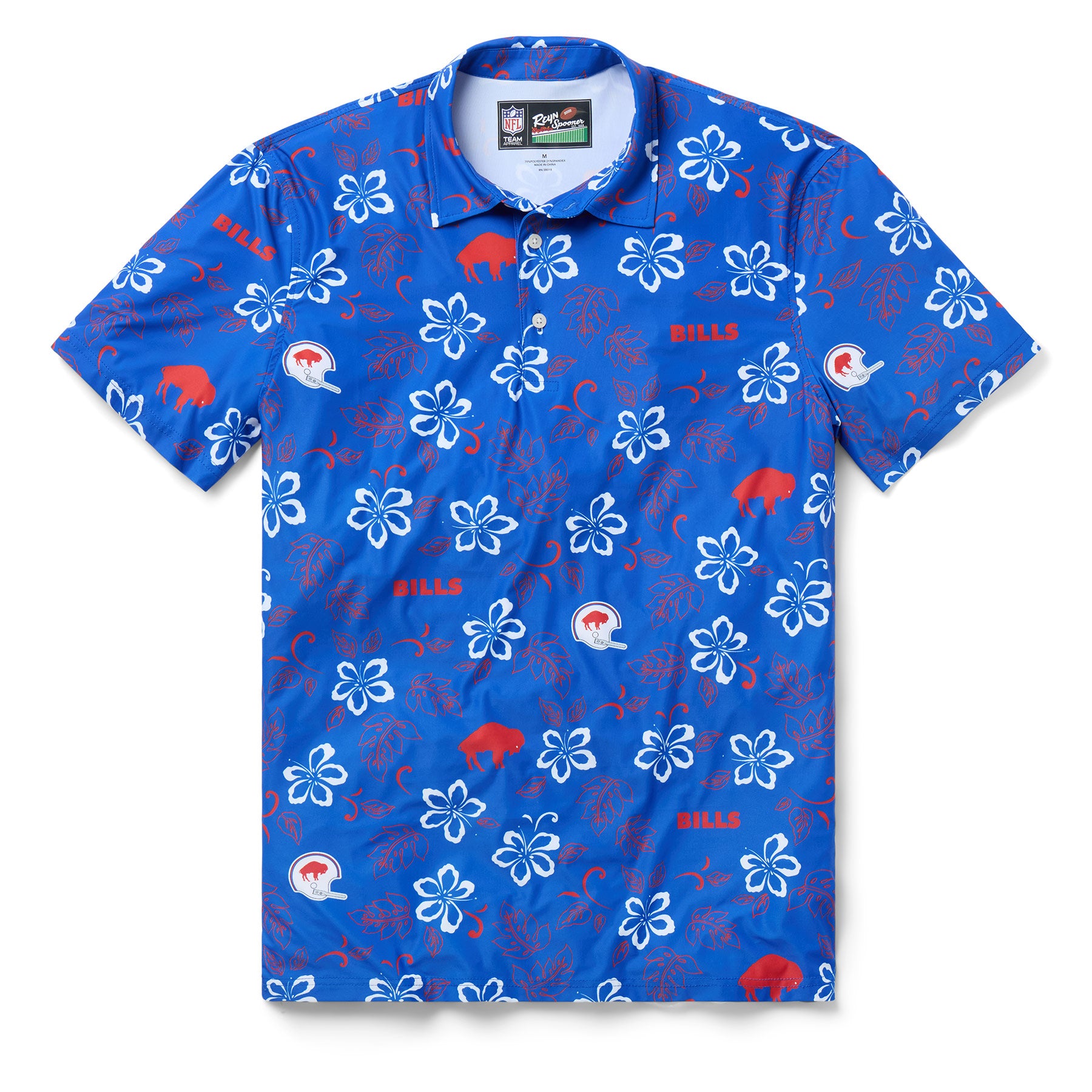 Reyn Spooner NFL® BUFFALO BILLS THROWBACK PERFORMANCE POLO in BLUE