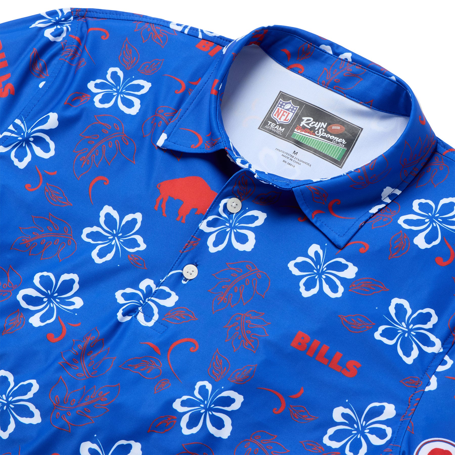 Reyn Spooner NFL® BUFFALO BILLS THROWBACK PERFORMANCE POLO in BLUE