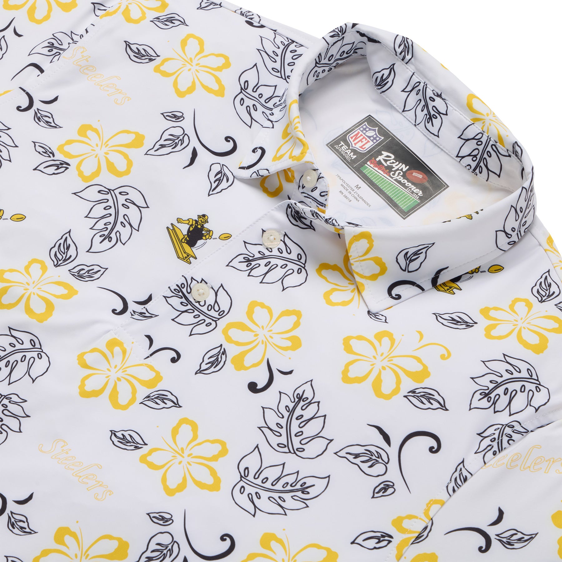 PITTSBURGH STEELERS THROWBACK PERFORMANCE POLO White / S