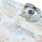 Reyn Spooner WAIKIKI NOSTALGIA BUTTON FRONT in OCEAN