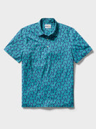 Reyn Spooner CAMELLIAS PERFORMANCE POLO in DARK TEAL