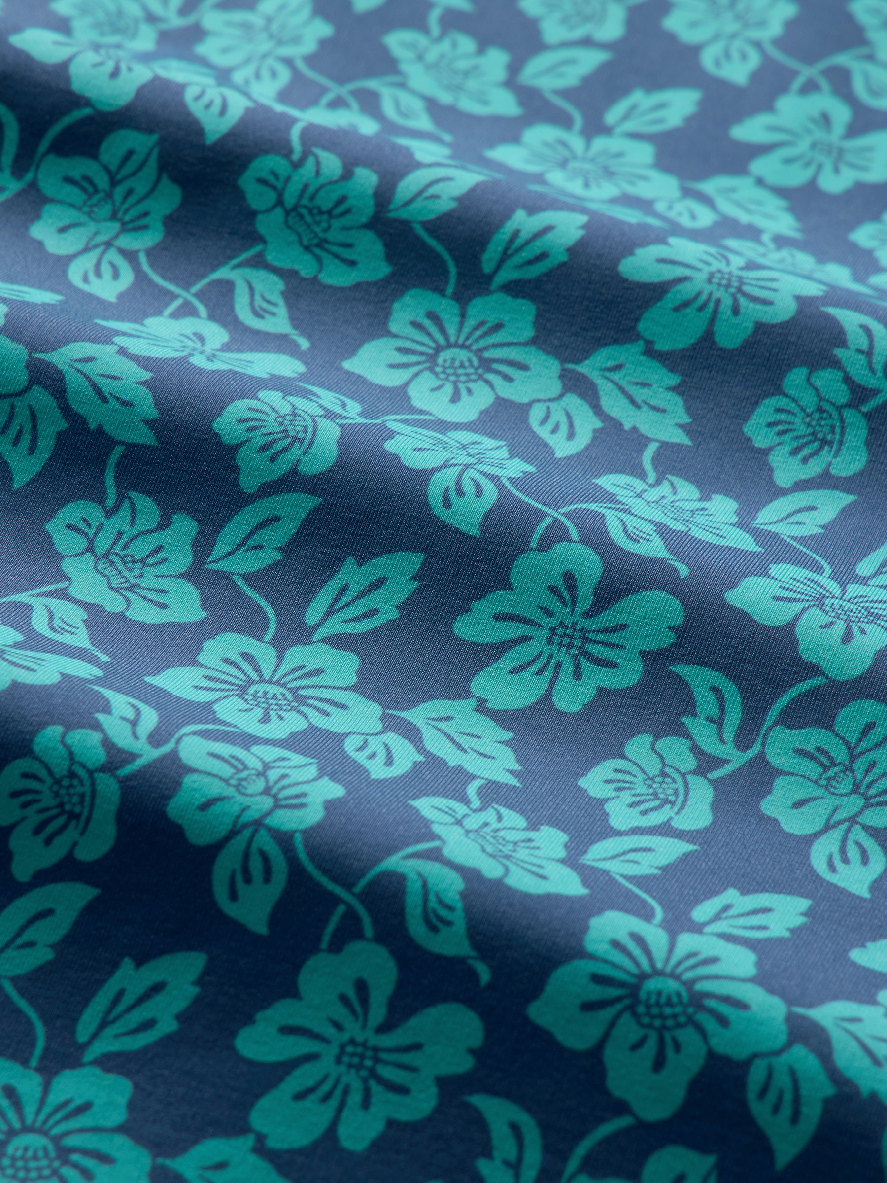 Reyn Spooner CAMELLIAS PERFORMANCE POLO in DARK TEAL