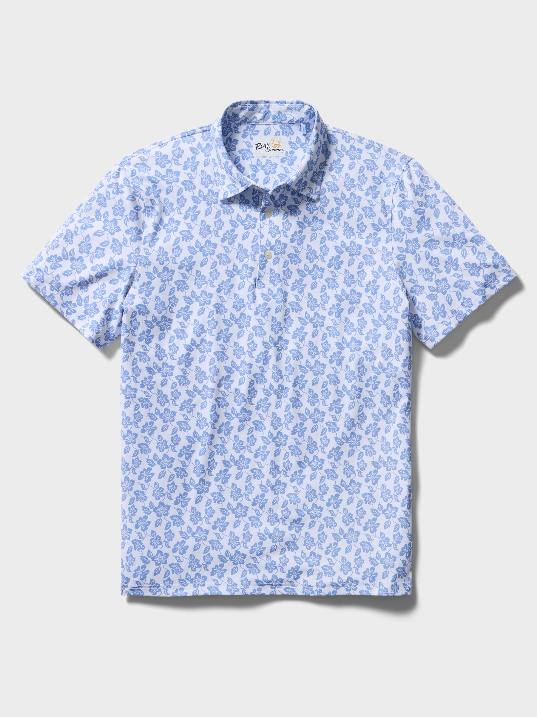 Reyn Spooner CAMELLIAS PERFORMANCE POLO in WHITE