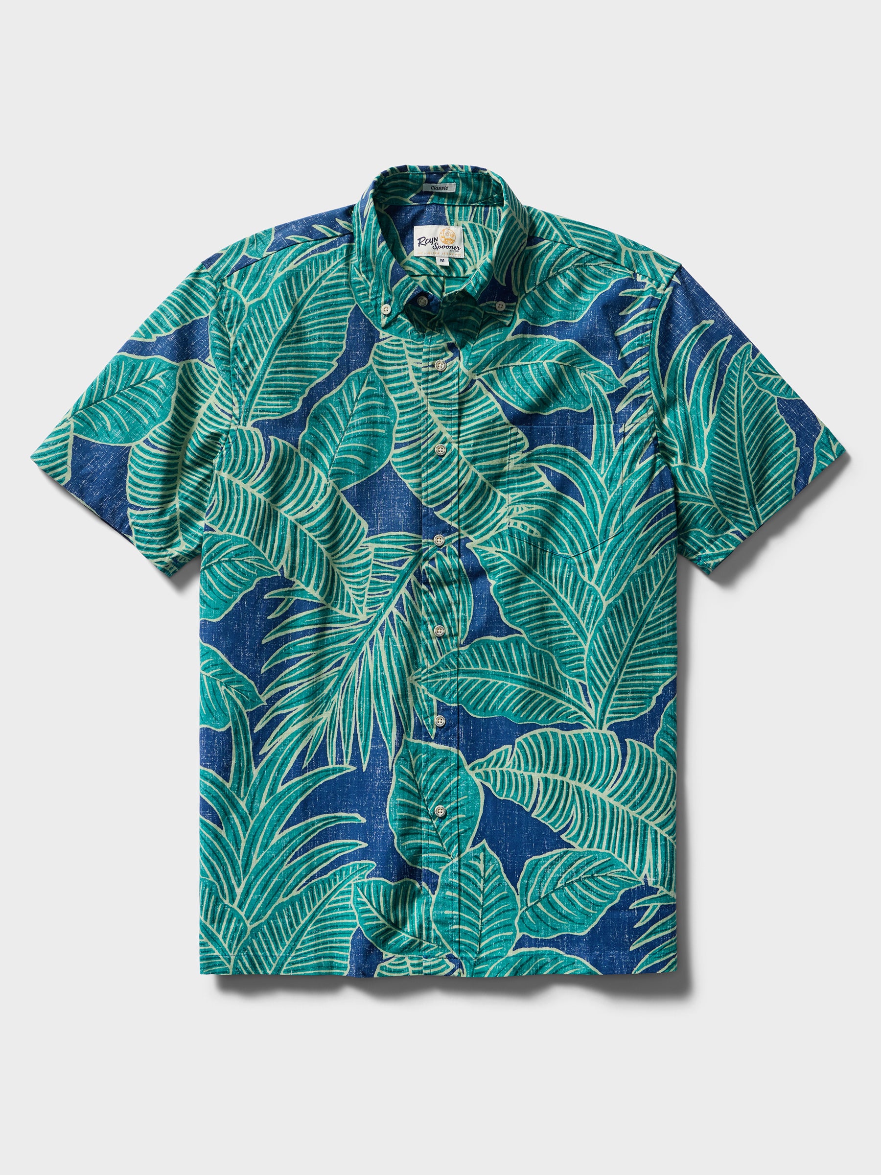 Reyn Spooner FOREST FOLIAGE BUTTON FRONT in NAVY