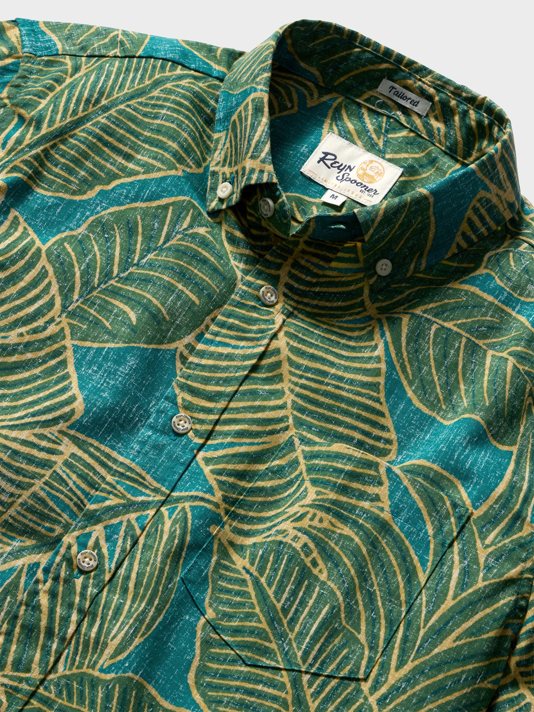 Reyn Spooner FOREST FOLIAGE TAILORED in GREEN SEA
