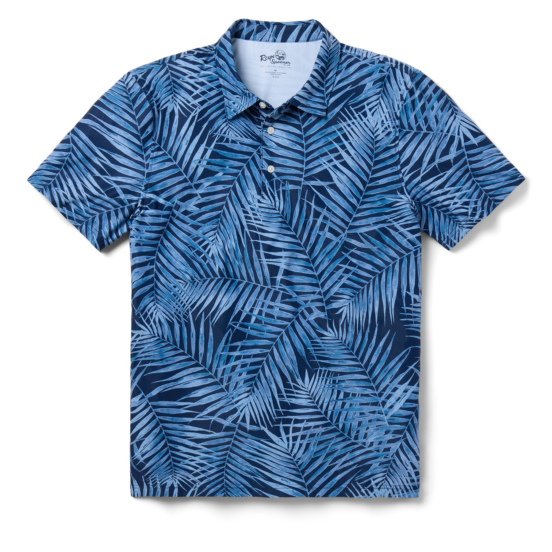 Reyn Spooner PALMS PERFORMANCE POLO in BLUE OPAL