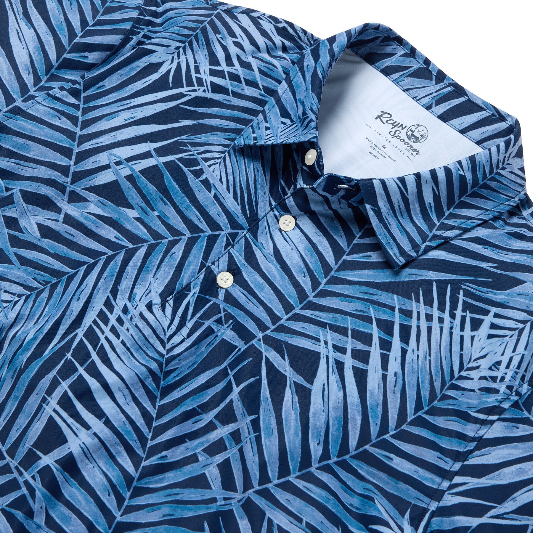 Reyn Spooner PALMS PERFORMANCE POLO in BLUE OPAL