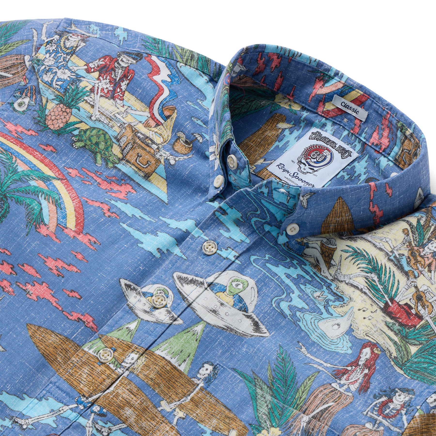 Reyn Spooner GRATEFUL DEAD "FAR OUT" PULLOVER in BLUE HORIZON