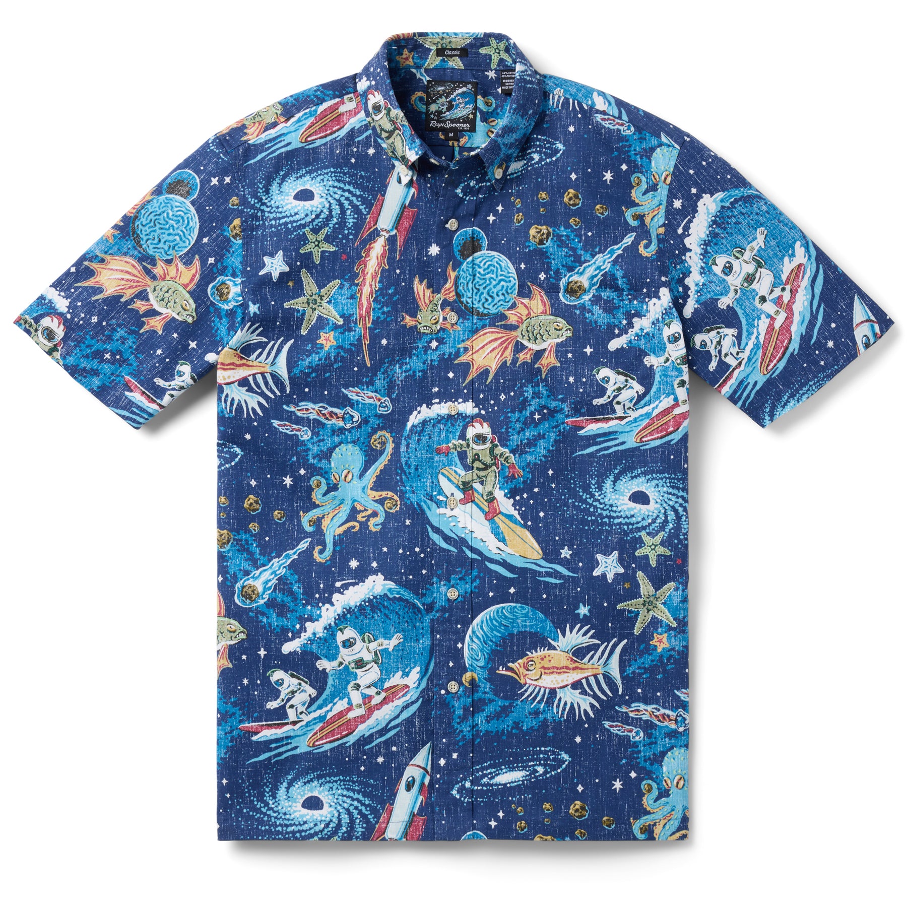 Reyn Spooner COSMOS CRUISIN' BUTTON FRONT in NAVY