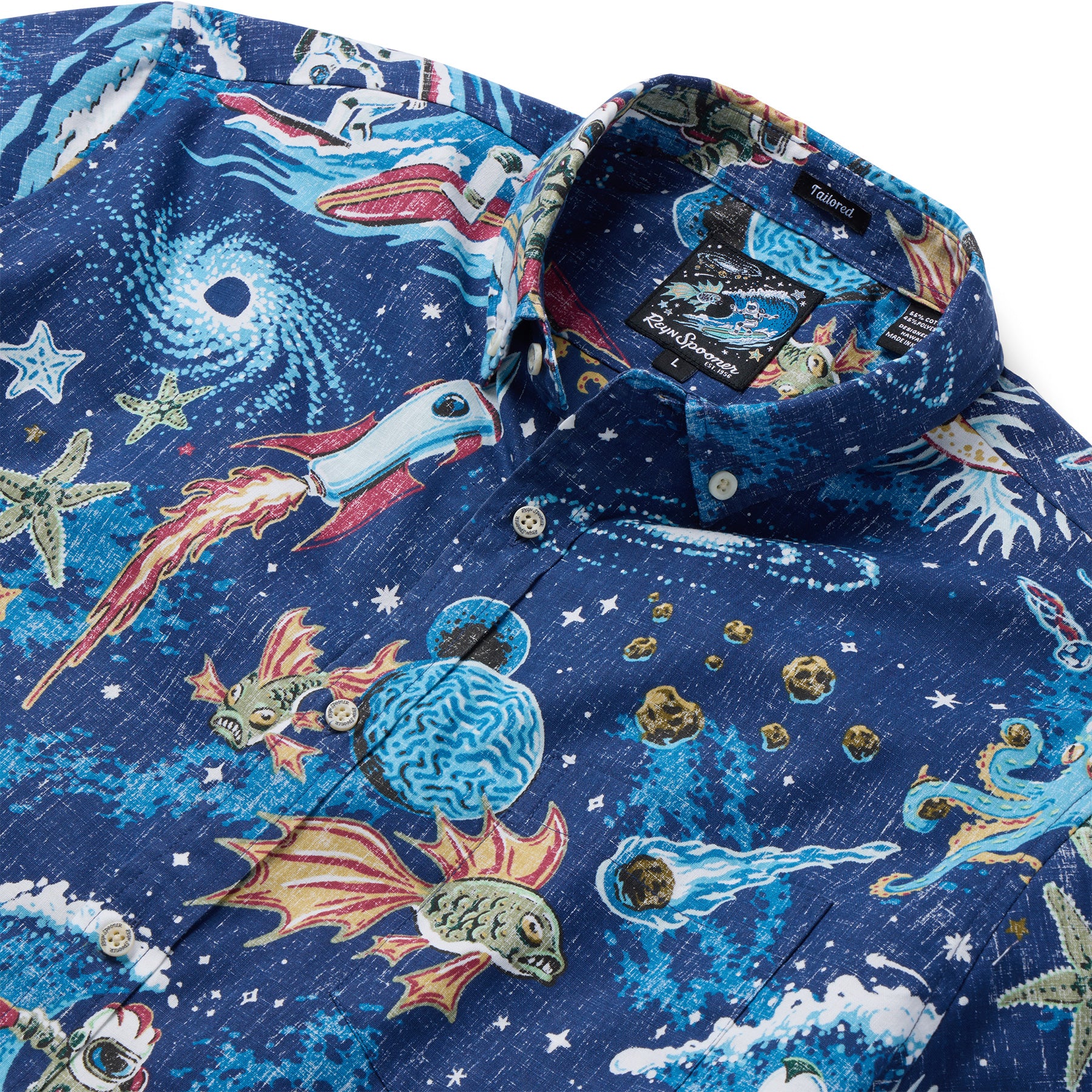 Reyn Spooner COSMOS CRUISIN' TAILORED in NAVY
