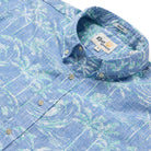 Reyn Spooner OCEAN MOTION BUTTON FRONT in RIVIERA