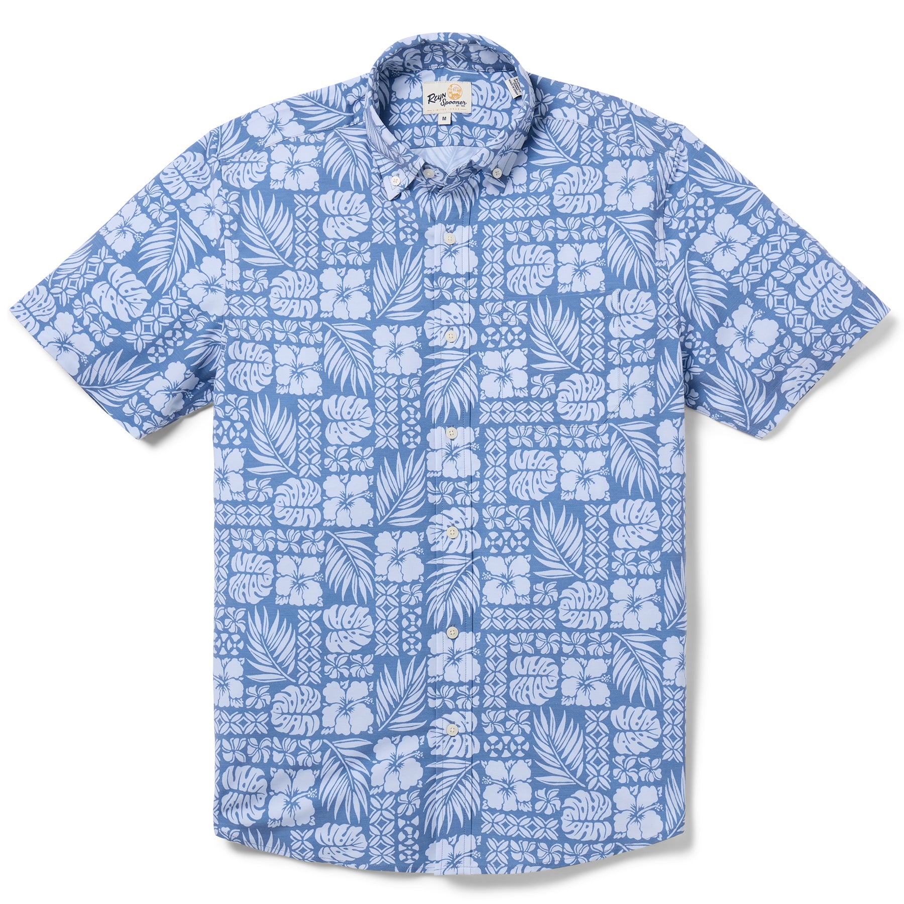 Reyn Spooner TROPICAL TAPA PERFORMANCE ALOHA SHIRT in BLUE