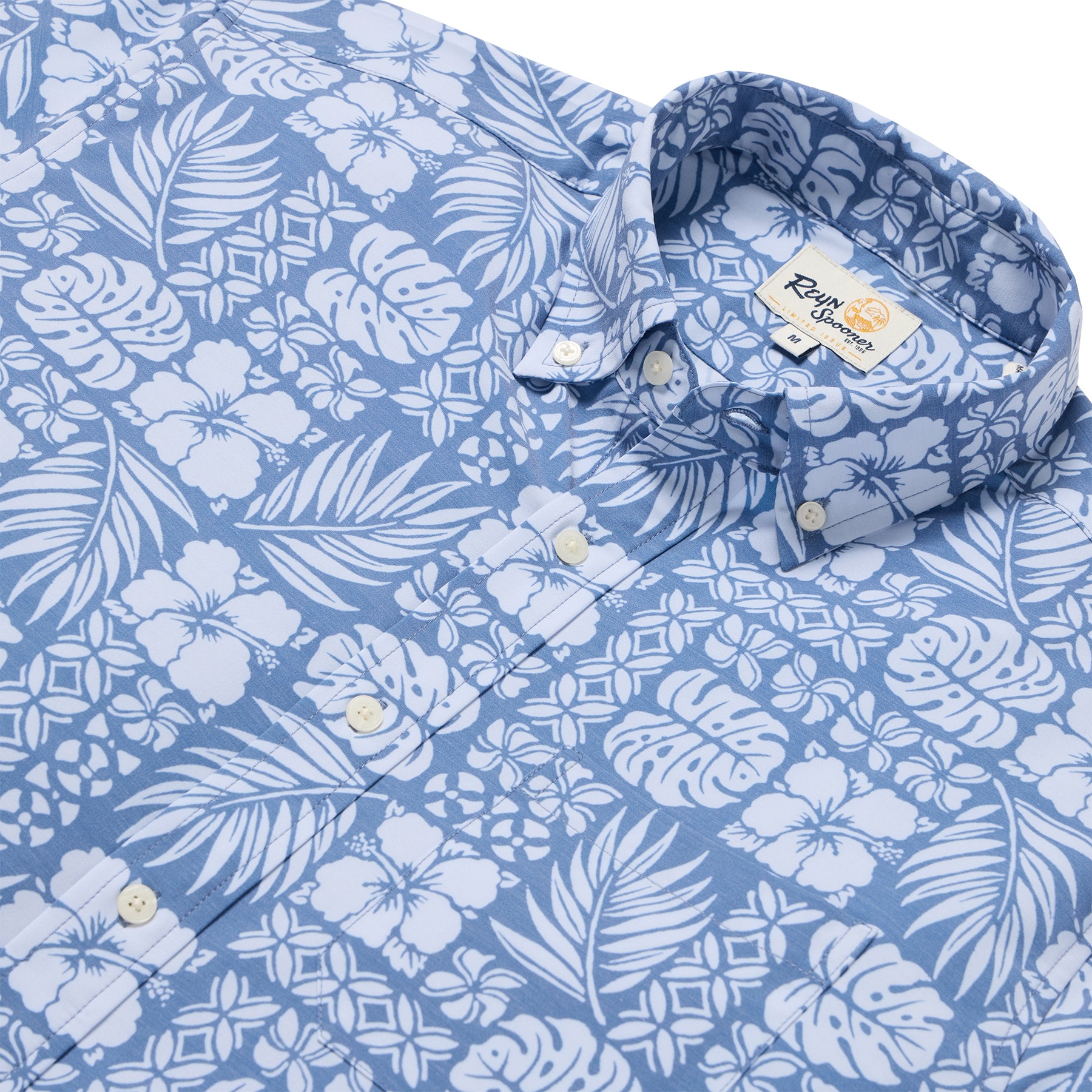 Reyn Spooner TROPICAL TAPA PERFORMANCE ALOHA SHIRT in BLUE