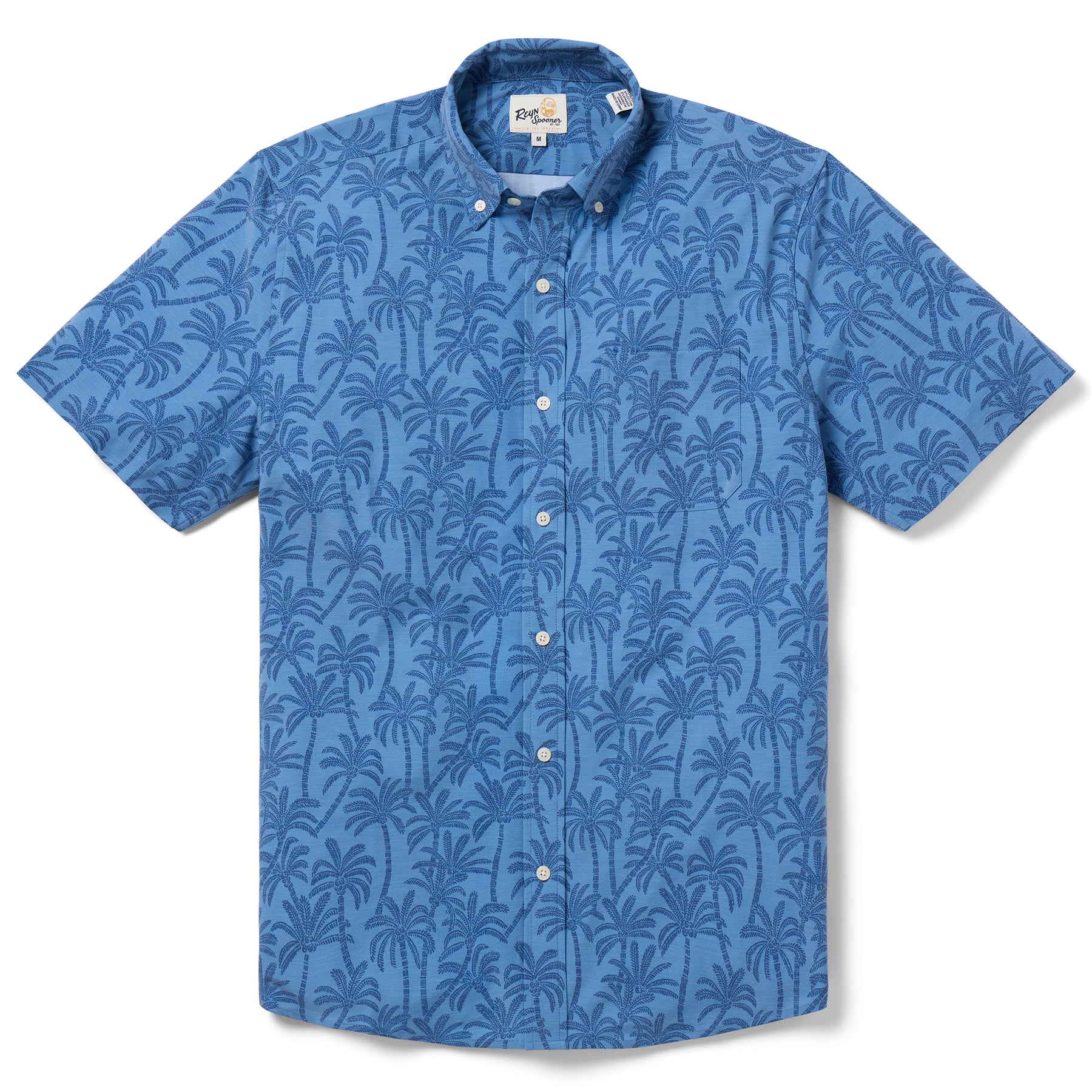 Reyn Spooner LOULU TRAIL PERFORMANCE ALOHA SHIRT in MID BLUE