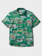 Reyn Spooner UNIVERSITY OF OREGON SCENIC PERFORMANCE ALOHA SHIRT in GREEN