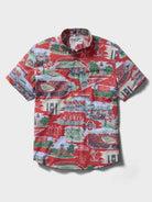 Reyn Spooner THE OHIO STATE UNIVERSITY SCENIC PERFORMANCE ALOHA SHIRT in RED