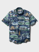 Reyn Spooner PENNSYLVANIA STATE UNIVERSITY SCENIC PERFORMANCE ALOHA SHIRT in NAVY