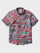 Reyn Spooner UNIVERSITY OF WISCONSIN SCENIC PERFORMANCE ALOHA SHIRT in RED