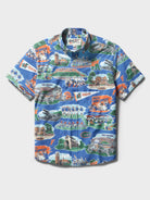 Reyn Spooner UNIVERSITY OF FLORIDA SCENIC PERFORMANCE ALOHA SHIRT in BLUE