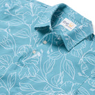 Reyn Spooner BIG BLOOMS PERFORMANCE POLO in SEA GREEN