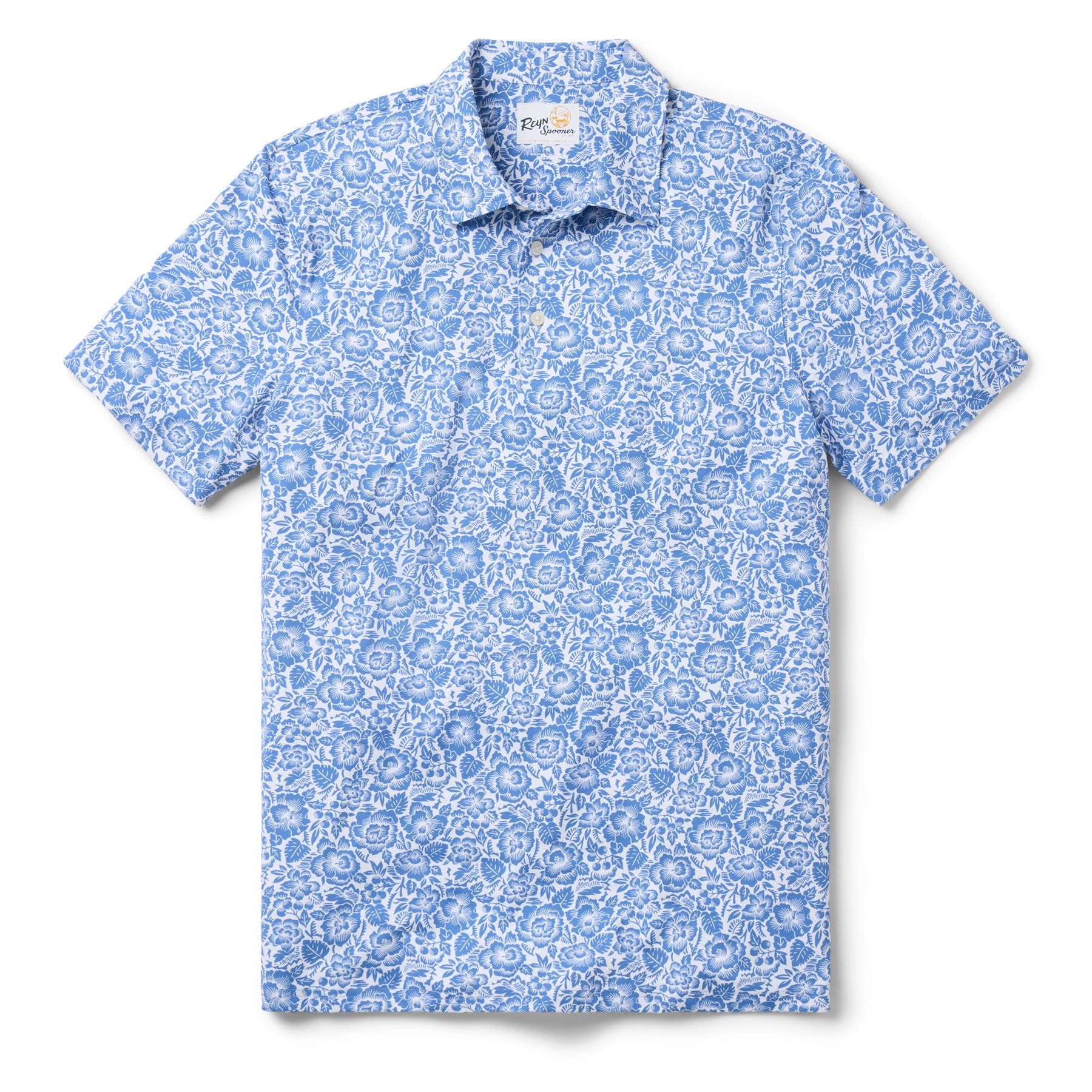 Reyn Spooner ISLAND BISCUS PERFORMANCE POLO in RIVIERA