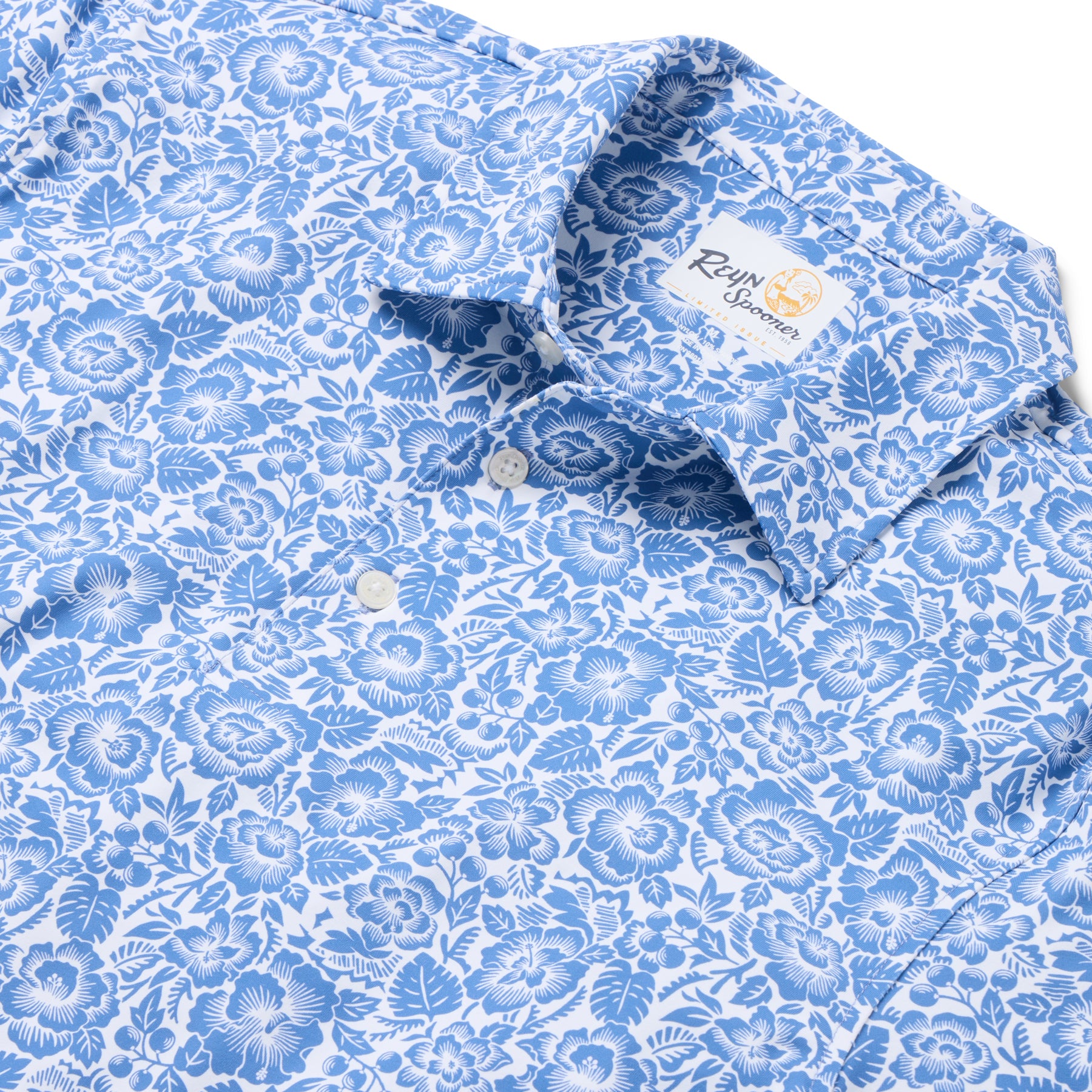 Reyn Spooner ISLAND BISCUS PERFORMANCE POLO in RIVIERA