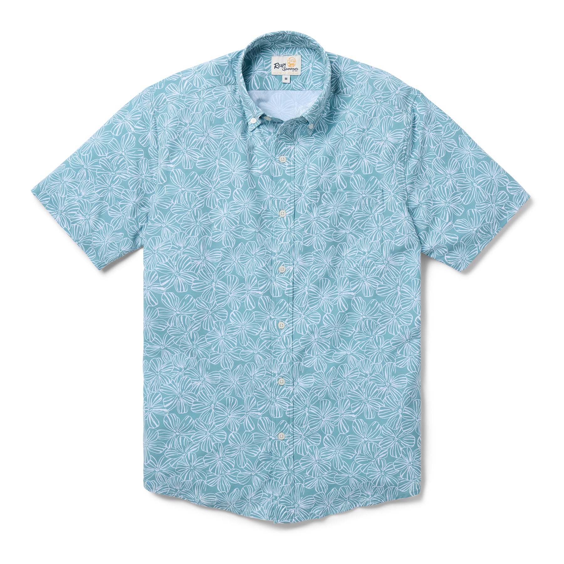 Reyn Spooner MALA MELIA PERFORMANCE ALOHA SHIRT in GREEN