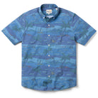 Reyn Spooner VOLCANO PALMS PERFORMANCE BUTTON FRONT in BLUE