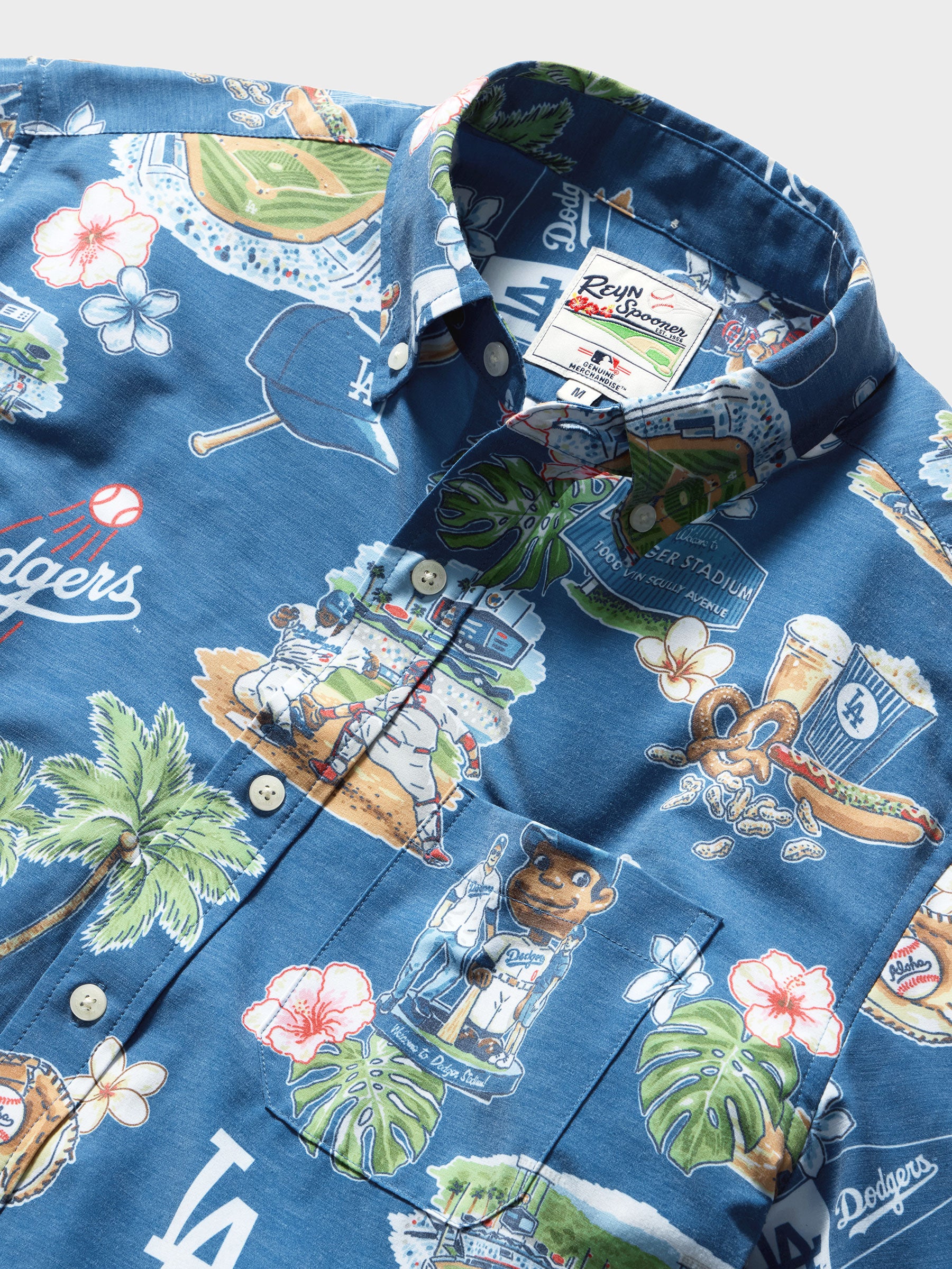 MLB® LOS ANGELES DODGERS SCENIC PERFORMANCE ALOHA SHIRT – Reyn Spooner