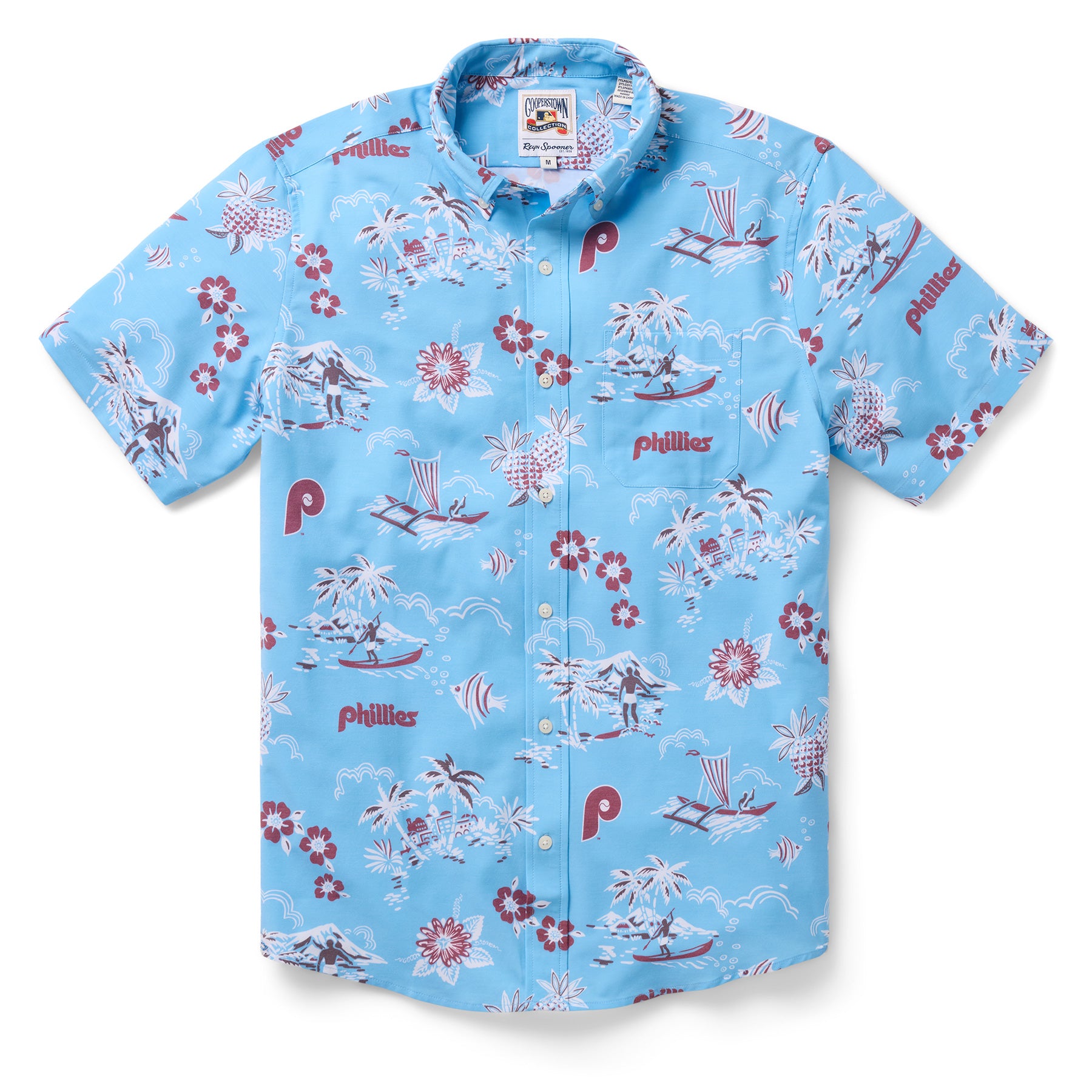 フィリーズ　キンブレル　 サイン ユニフォーム ホログラム　MLB MLB® PHILADELPHIA PHILLIES COOPERSTOWN PERFORMANCE ALOHA SHIRT