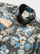 Reyn Spooner MLB® LOS ANGELES DODGERS DÍA DE LOS MUERTOS PERFORMANCE ALOHA SHIRT in BLACK