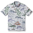Reyn Spooner HANAUMA BAY BY NAOKI BUTTON FRONT in LIGHT GREY