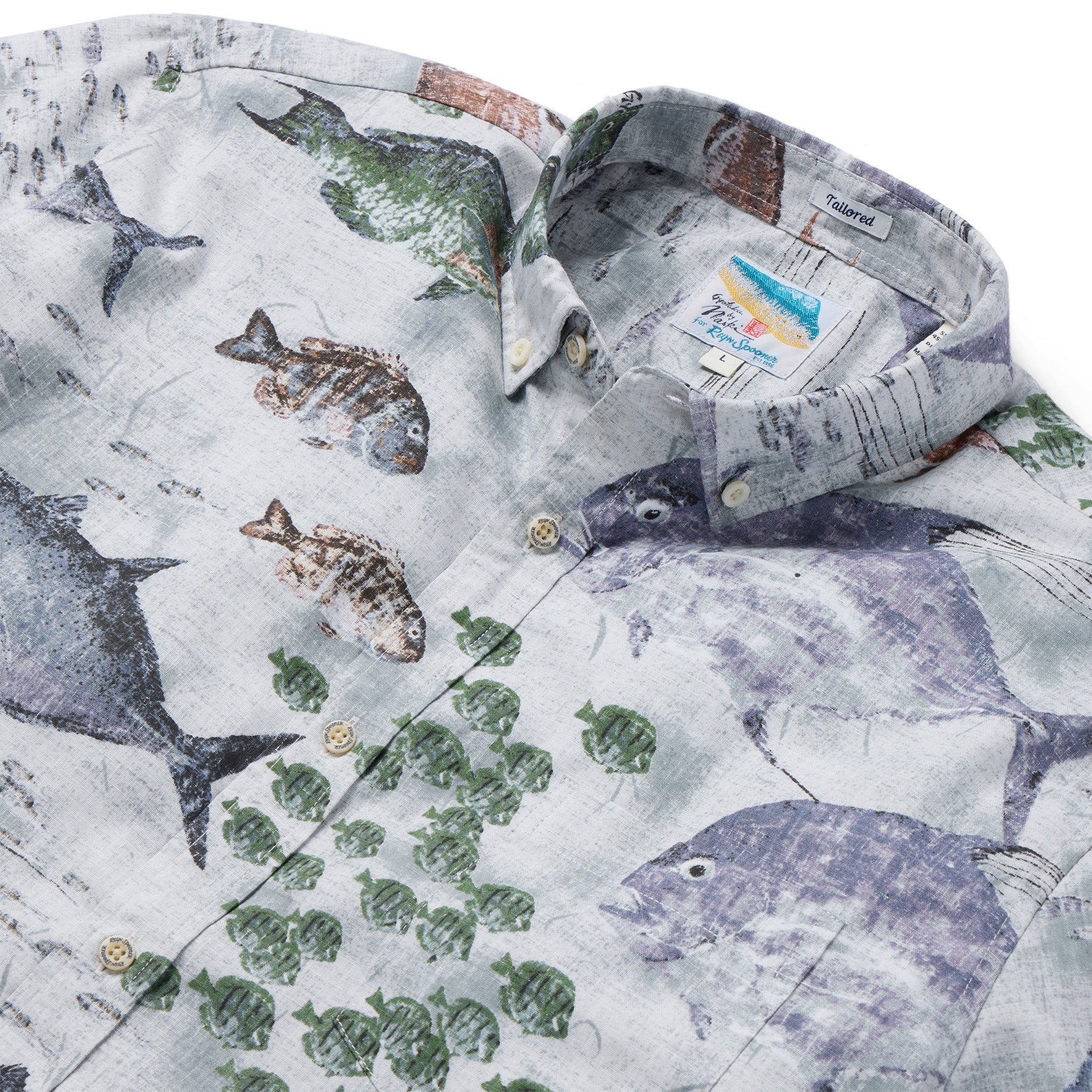 Reyn Spooner HANAUMA BAY BY NAOKI TAILORED in LIGHT GREY