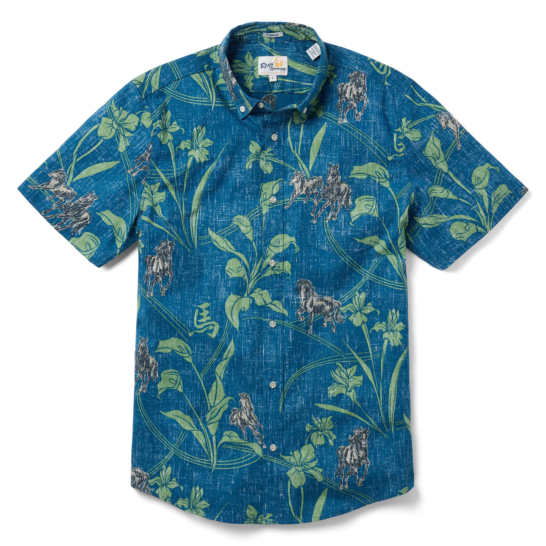 Reyn Spooner YEAR OF THE HORSE 2026 TAILORED in DARK TEAL