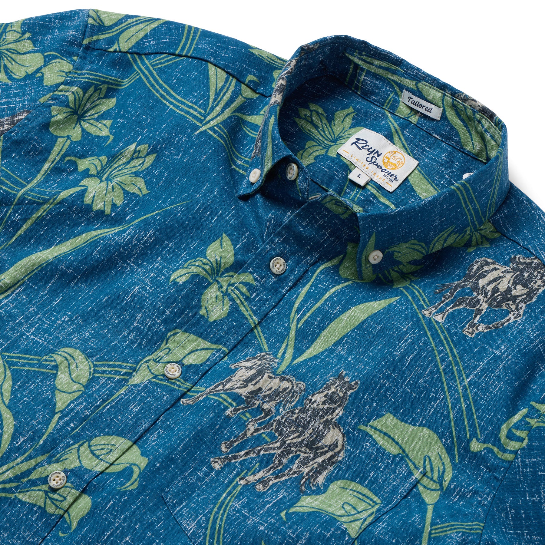 Reyn Spooner YEAR OF THE HORSE 2026 TAILORED in DARK TEAL