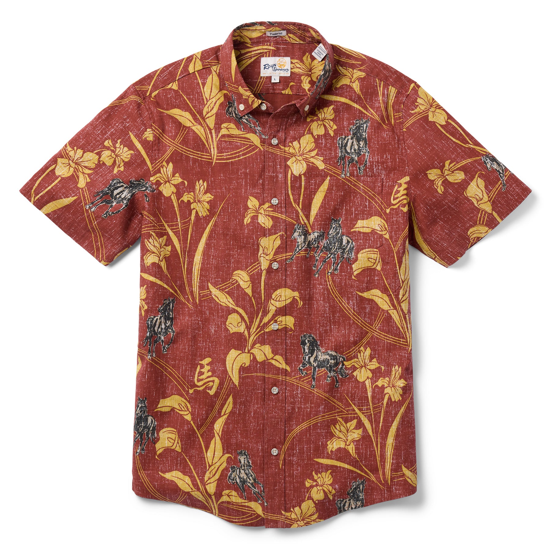 Reyn Spooner YEAR OF THE HORSE 2026 TAILORED in SPICE RED