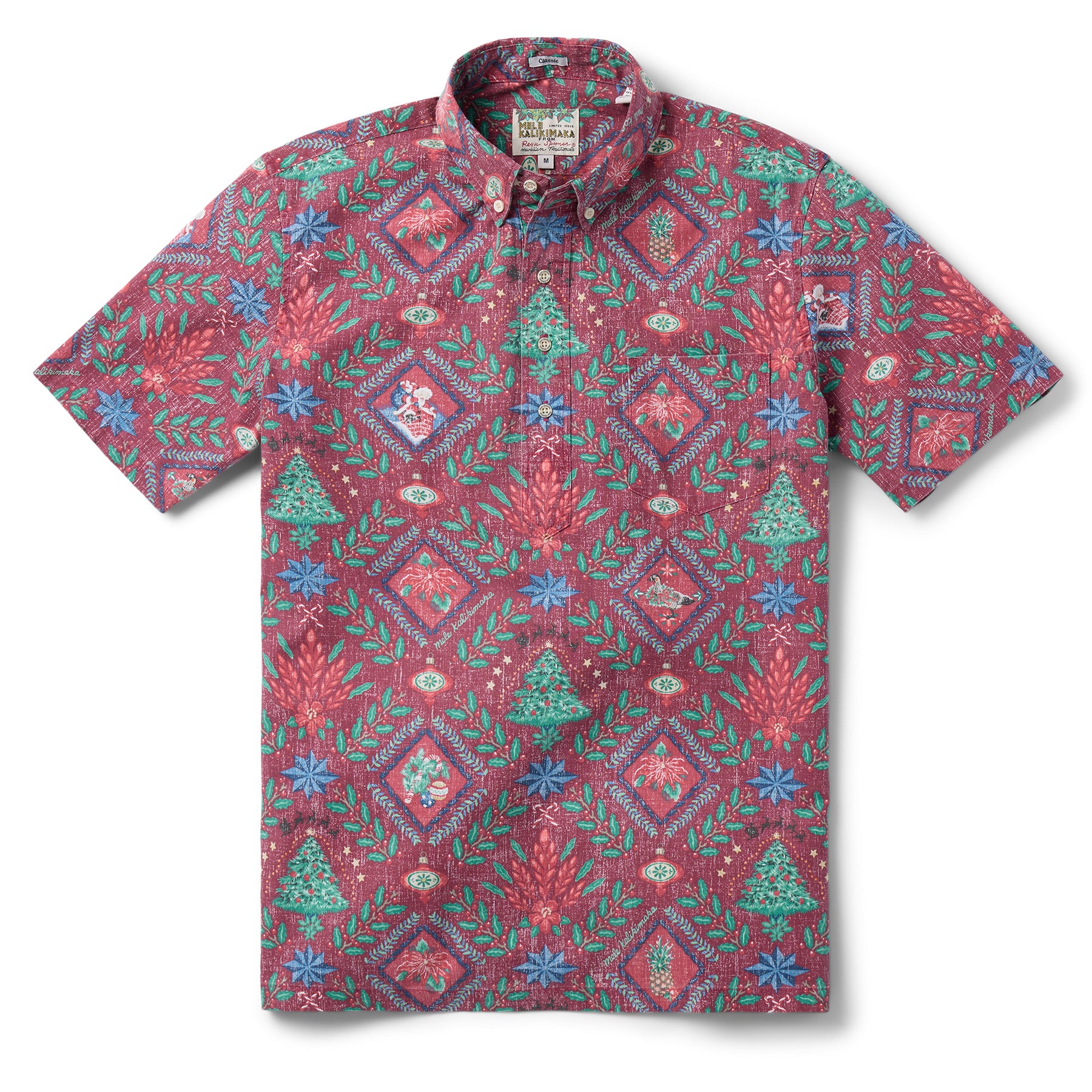 Reyn Spooner HAWAIIAN CHRISTMAS 2025 PULLOVER in HOLIDAY RED