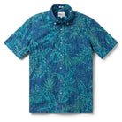 Reyn Spooner HIBISCUS BLISS BUTTON FRONT in ORION BLUE