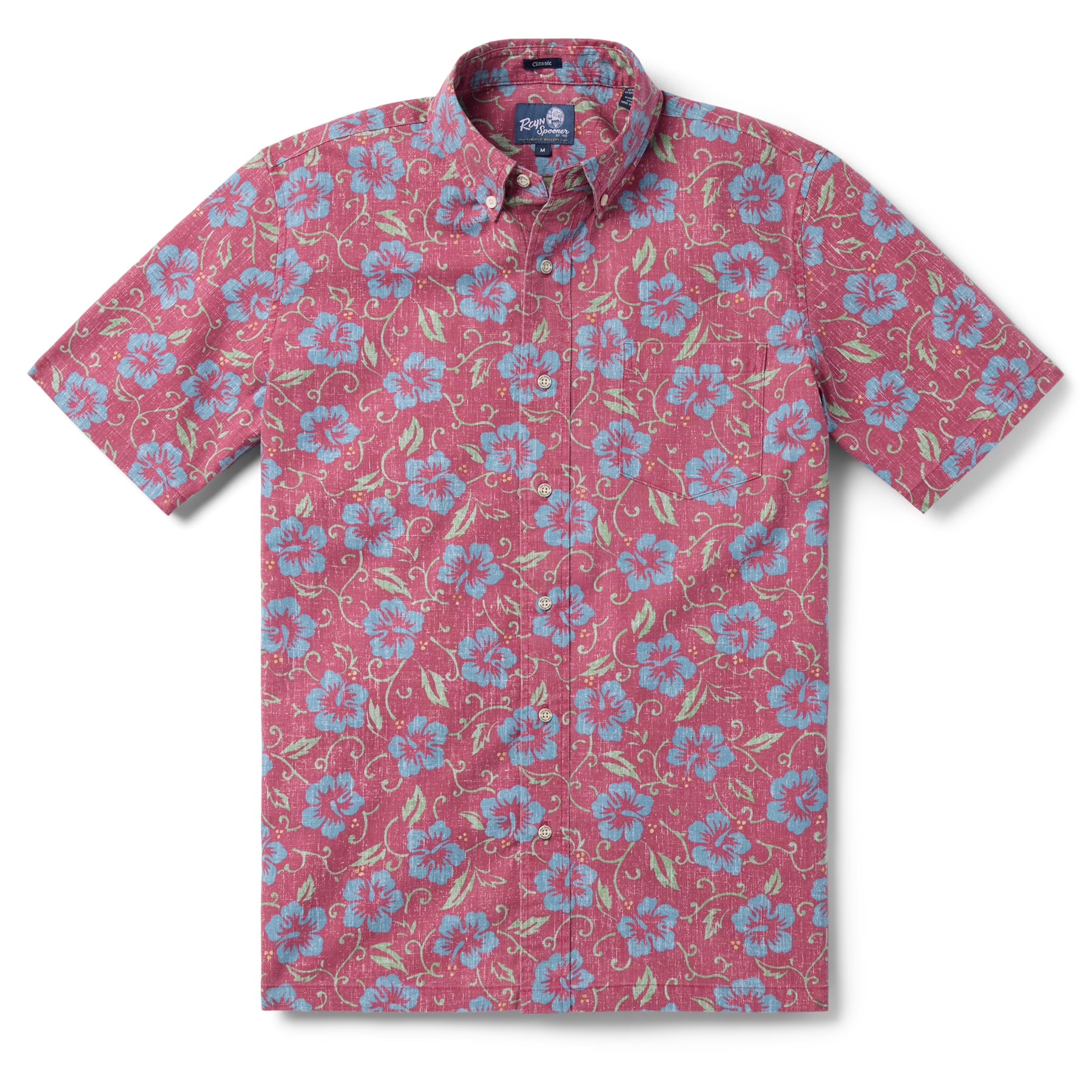 Reyn Spooner MAKAPU'U BUTTON FRONT in MAROON