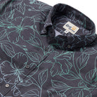 Reyn Spooner BIG BLOOMS PERFORMANCE BUTTON FRONT in BLACK