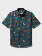 Reyn Spooner MIAMI DOLPHINS GAME DAY PERFORMANCE ALOHA SHIRT in BLACK