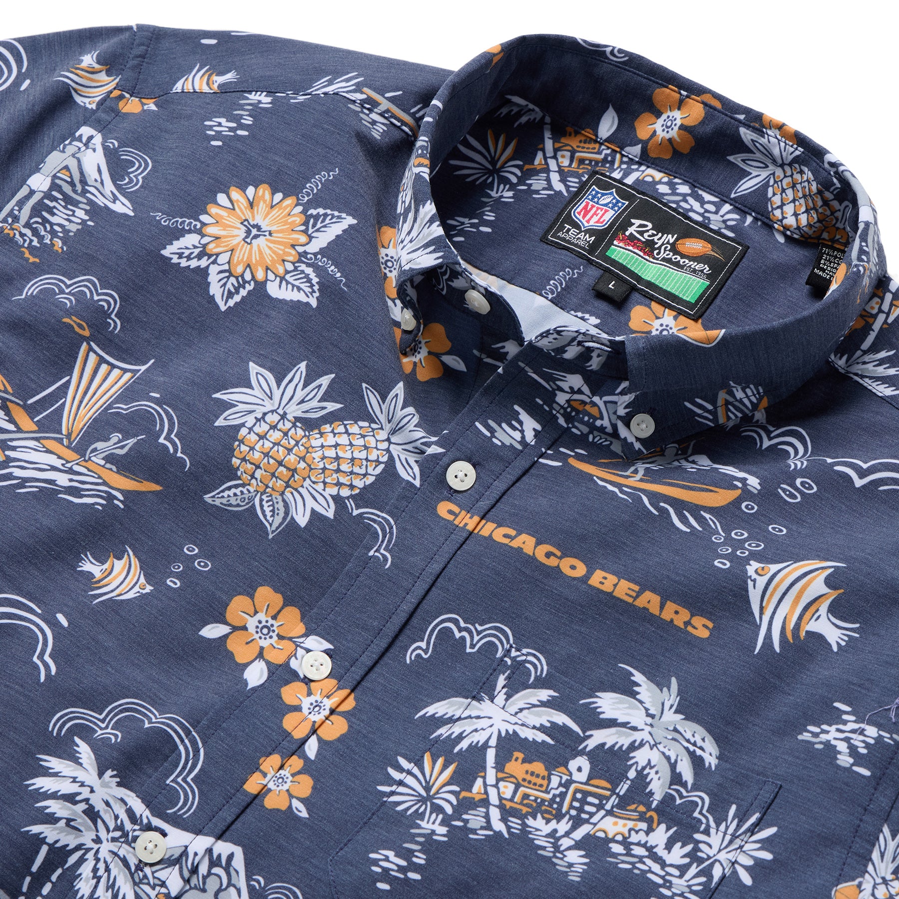 ✅️ レインスプーナー NFL BEARS ベアーズ レーヨンシャツ 半袖シャツ Chicago Bears – Reyn Spooner