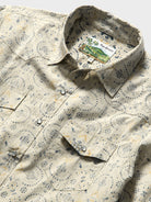 Reyn Spooner WANDERLUST BANDANA BUTTON FRONT in STONE